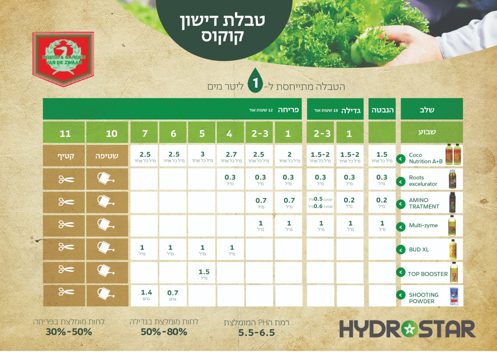 טבלת דישון האוס אנד גרדן